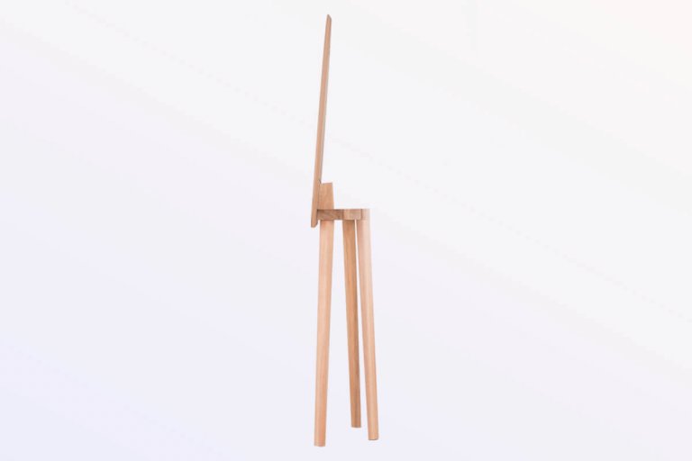 LIANE folding table set in natural wood, limited edition unique contemporary design by jacobsroom for contract restaurant private, tangram collection, extendable table