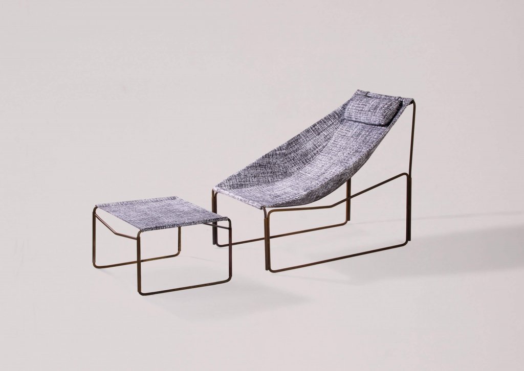 Noah in- & outdoor chaise longue unmountable and easy to stow, limited edition design by jacobsroom