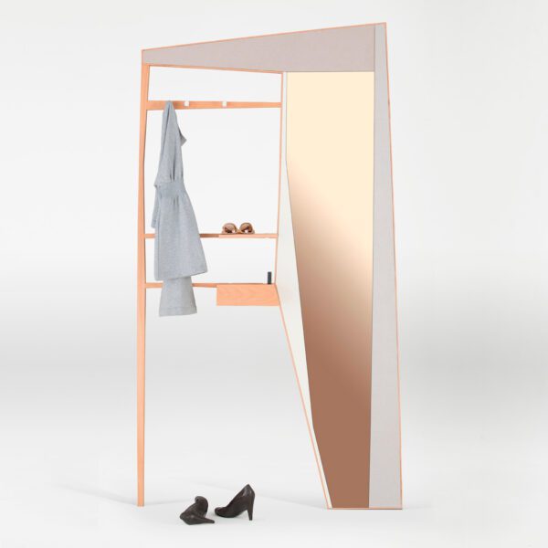 Ultra modern entryway wardrobe mirror, sustainable wood product for Modern minimalist apartment design