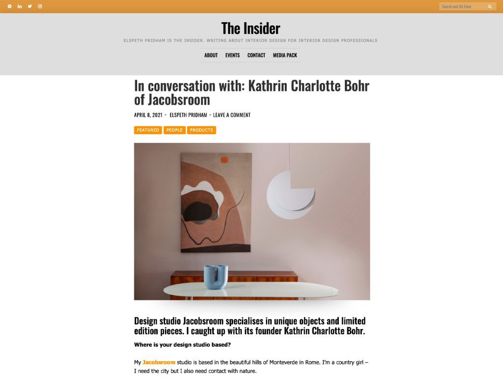 The Insider in conversation with Kathrin Charlotte Bohr