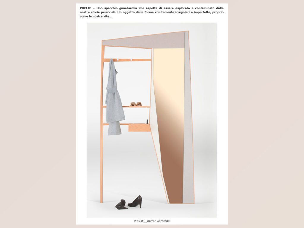 The contemporary entryway wardrobe Phelie in an ultra modern tangram design is featured by blogger Elena Ceppi from Ritagli Creaitvi