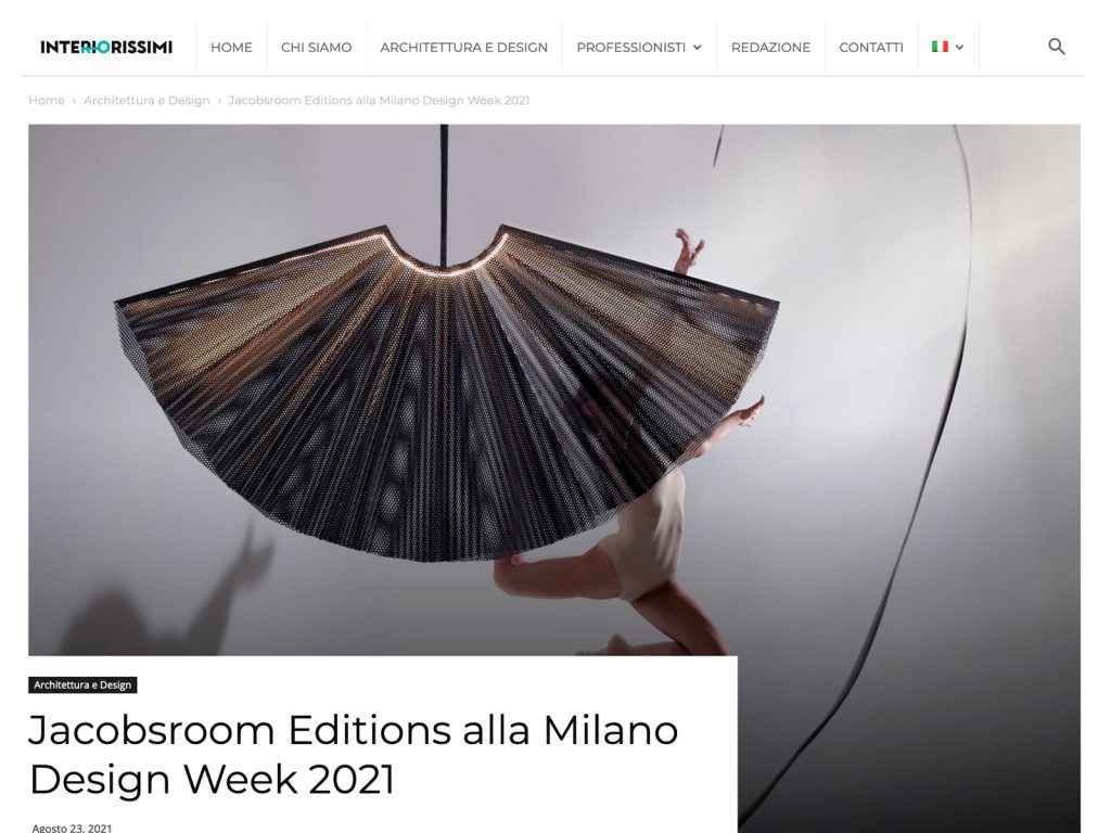 interiorissimi feature jacobsroom at milan design week