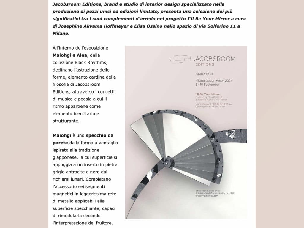 Interiorissimi featuring MDW 2021 jacobsroom editions