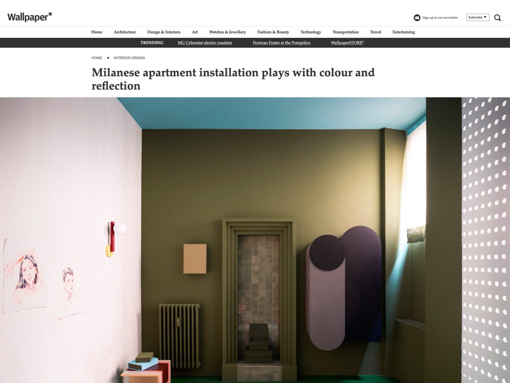 wallpaper magazine featuring jacobsroom at milan design week