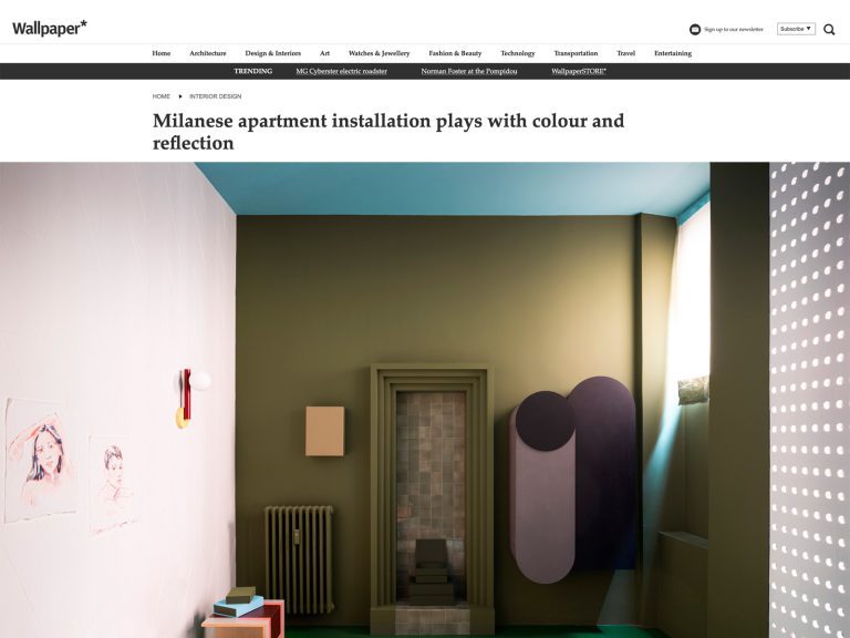 wallpaper magazine featuring jacobsroom at milan design week