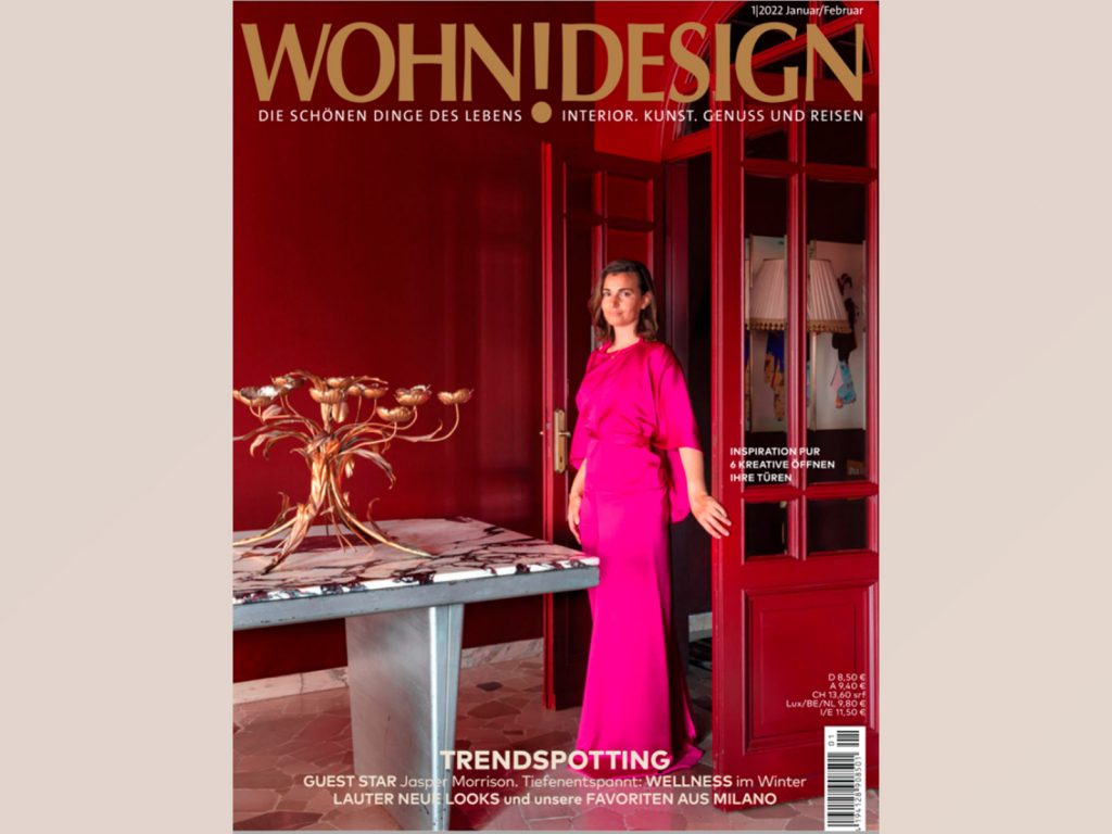WOHNDESIGN Magazin für Architektur, Design und Kunst press feature for Jacobsrrom exhibition at Milan Design Week